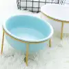 Nordic creative home ceramic pet bowls and food bowls with metal frames that are disassemblable and easy to clean Specification image